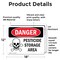 Signmission Pesticide Storage Area Danger Sign, Vinyl Decal, 18in W x 12in L, 2PK OS-2PACK-DS-D-1218-L-1522 - alternate 4